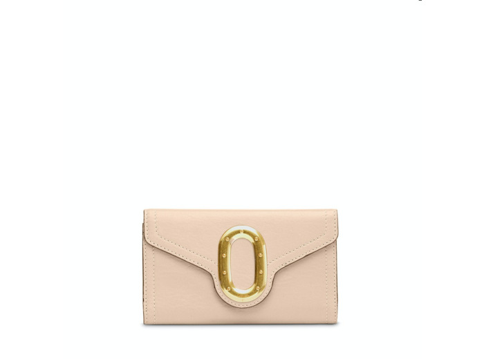 Romane de Lancel - Portefeuille slim rabat - Nude