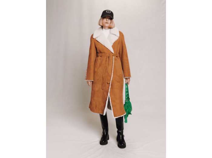 Manteau long shearling