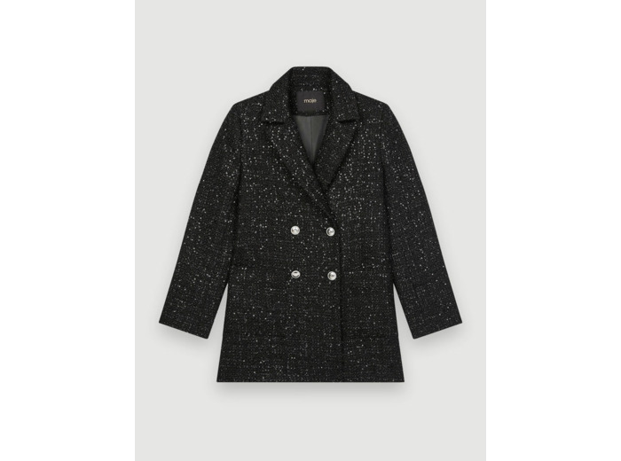 Veste droite croisée double boutonnage