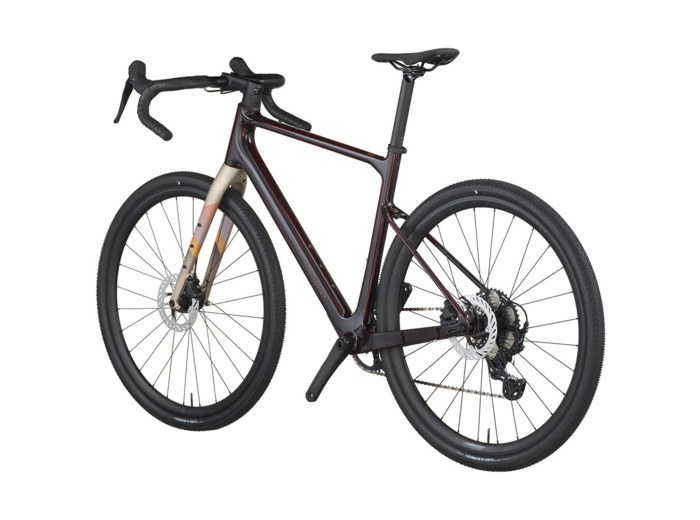 Vélo de gravel GRANDURANCE 10 Rouge Marbre