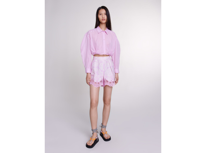 Chemise courte en ramie
