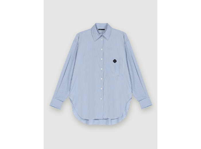 Chemise bleue à rayures