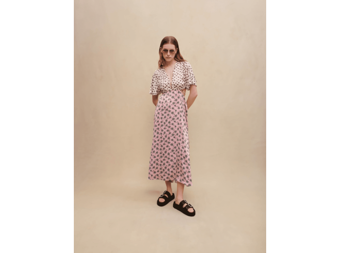 Robe longue imprimé palmiers