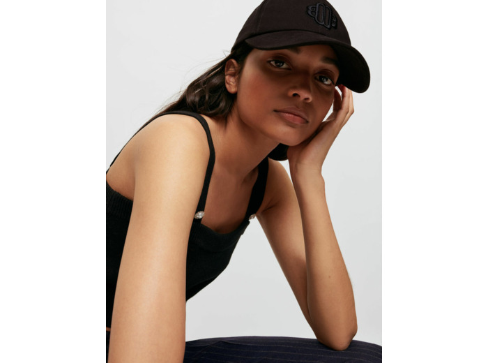 Crop top en maille à bretelles