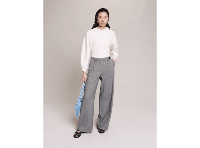 Pantalon de tailleur large