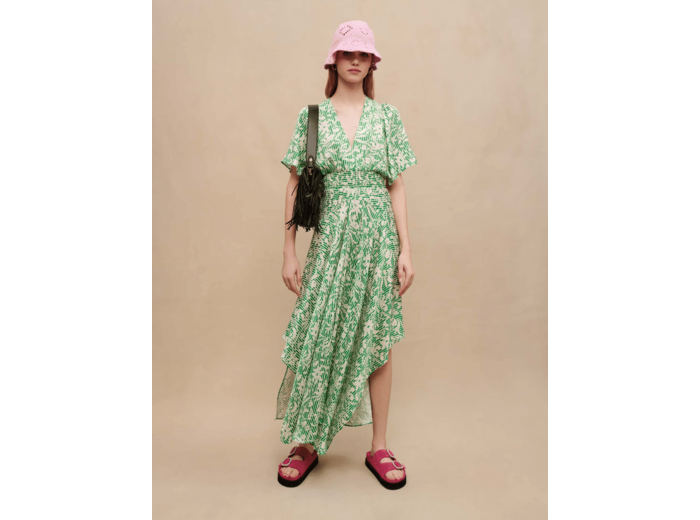 Robe longue asymétrique