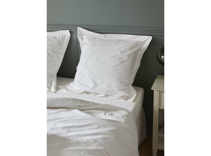 TAIE D'OREILLER Blanc Brode