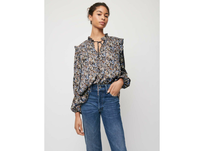 Blouse à motifs fleuris