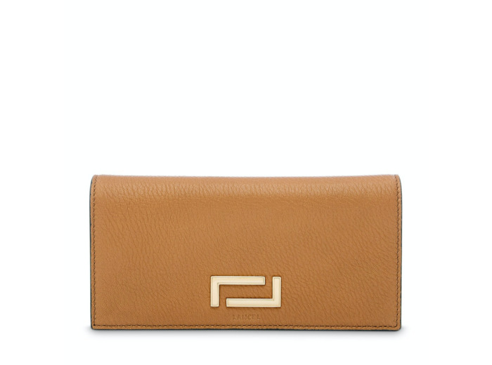 Pia de Lancel - Portefeuille continental dépliant - Camel