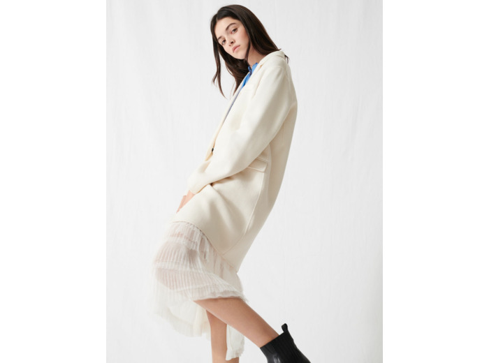 Manteau double-face mi-long