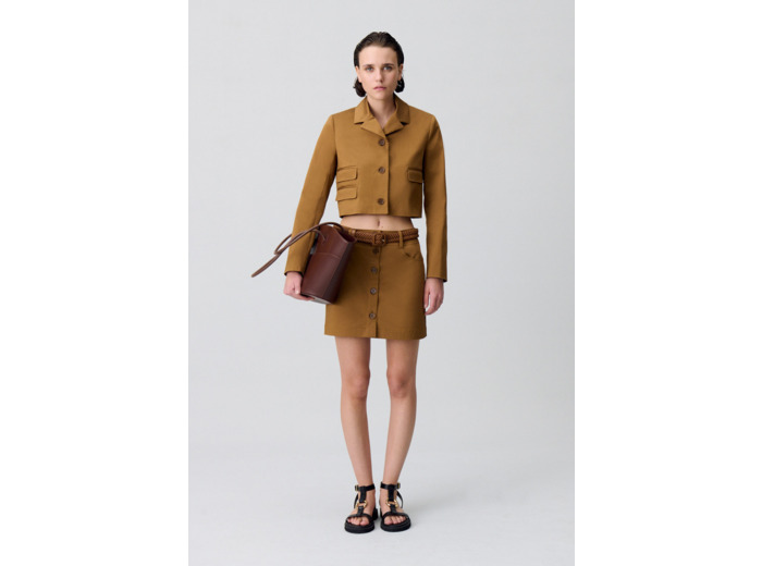 Veste courte col tailleur