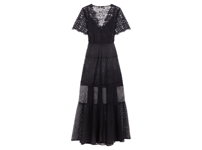 Robe longue en dentelle