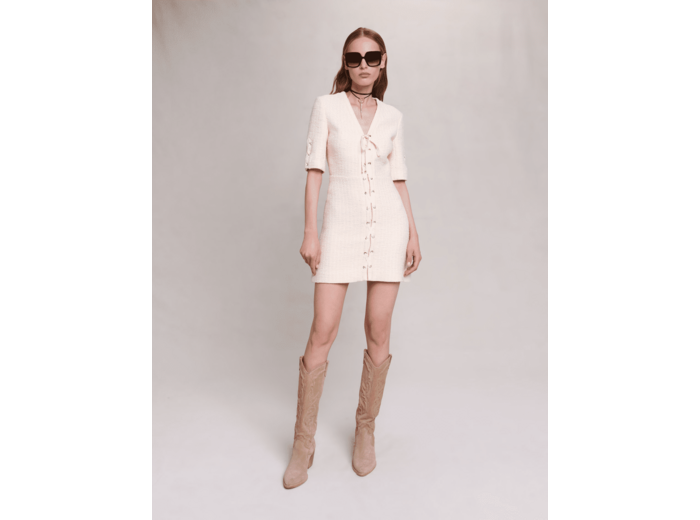 Robe courte en tweed