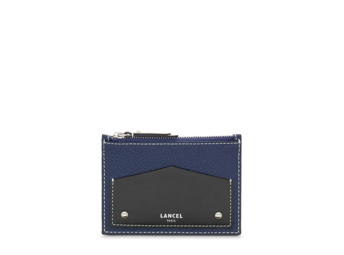 Neo Enveloppe - Porte-cartes zippé - Grand modèle - Cuirs de vachette grainé et lisse
