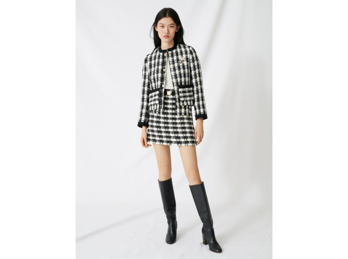 Veste courte façon tweed