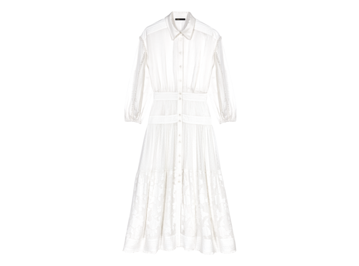 Robe longue en patchwork de coton