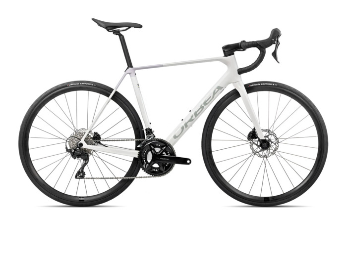 Vélo de route ORCA M30 Blanc Iris/Lilas