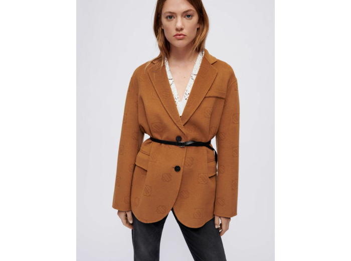 Manteau oversize en double face