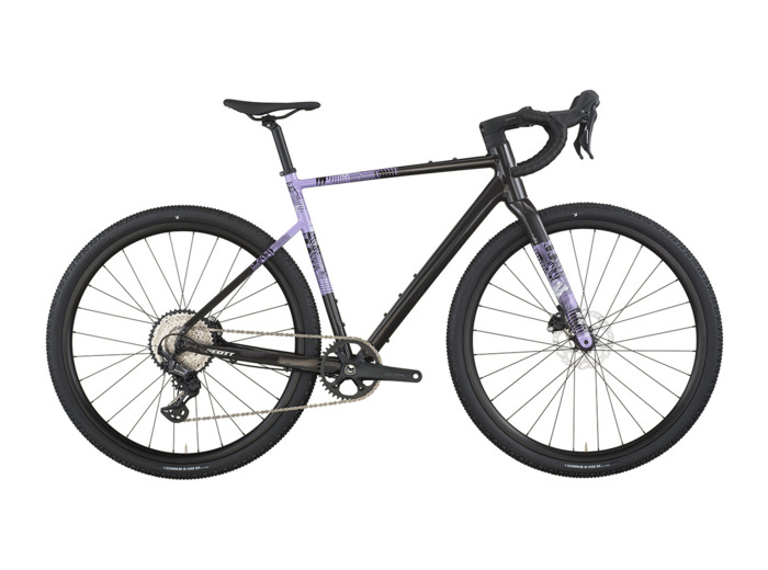 Vélo de gravel SPEEDSTER GRAVEL 10 Noir Carbone/Violet Tulipe