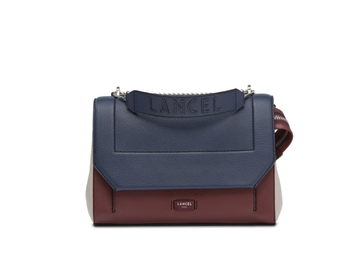 Ninon de Lancel - Sac rabat avec poignée - Grand modèle - Cuir grainé