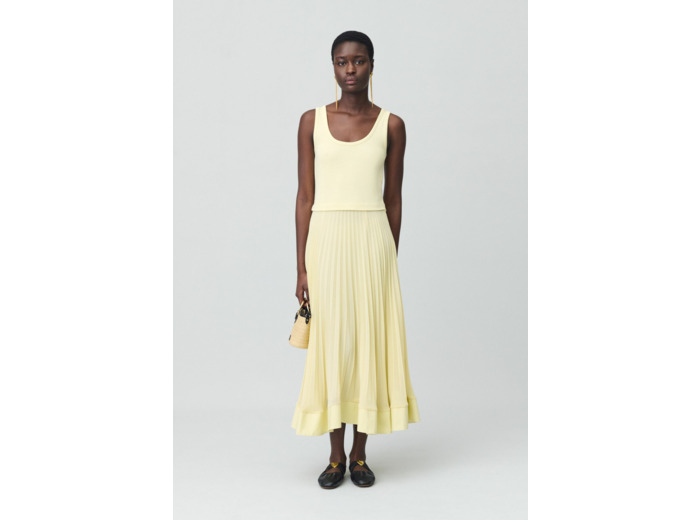 Robe longue trompe l'œil