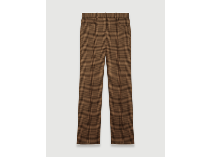 Pantalon droit à carreaux