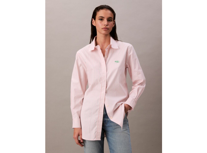 CHEMISE À RAYURES TEINTEES