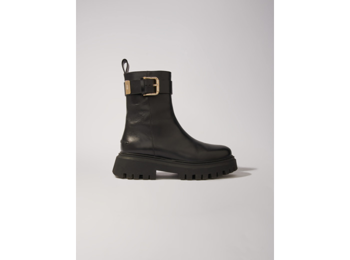 Bottines en cuir à boucle
