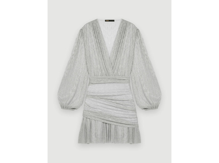 Robe en lurex drapée