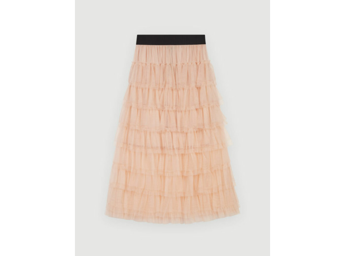 Jupe midi en tulle