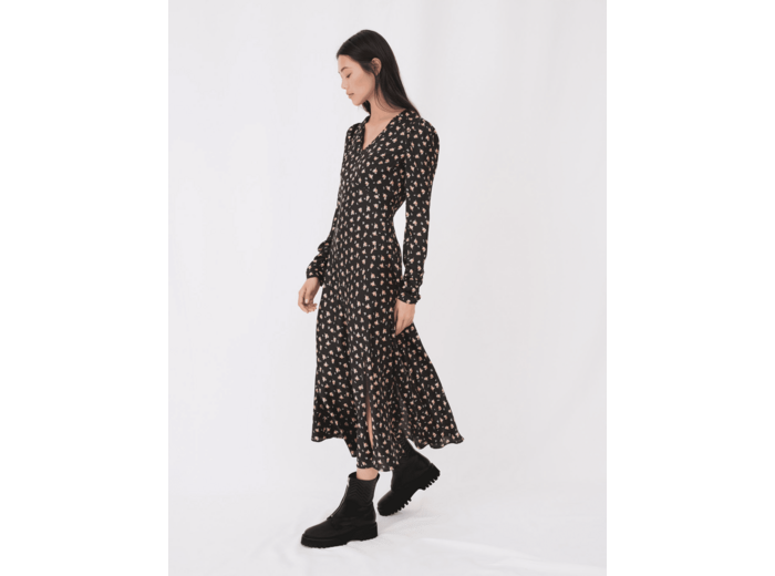Robe en satin imprimé