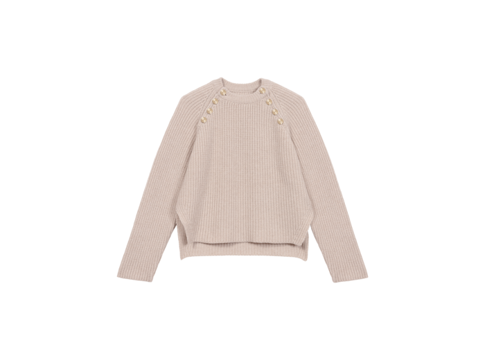 Pull côtelé en laine