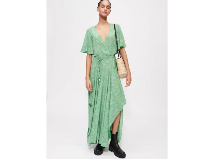 Robe foulard fluide et imprimée