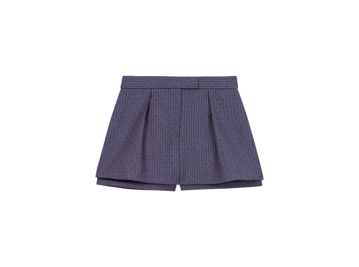 Short trompe l'œil strassé