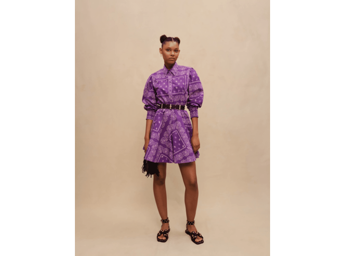 Robe courte imprimé paisley