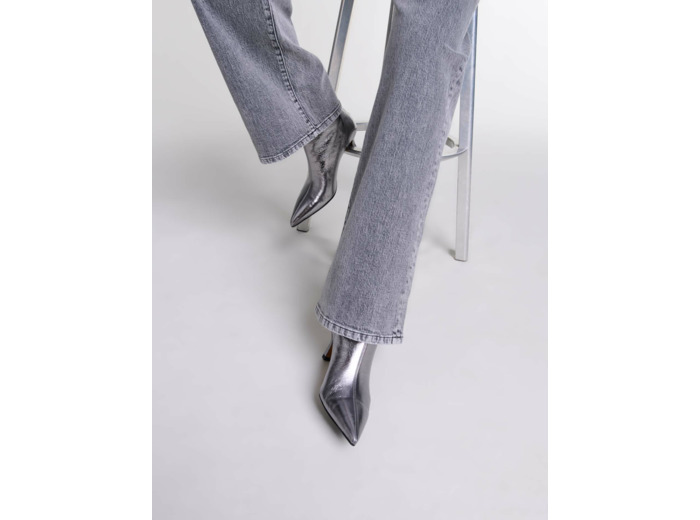 Bottines à bout pointu métalisé