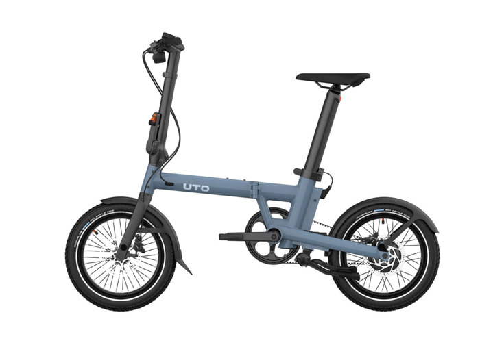 Vélo pliant électrique PRO16 Bleu Minéral