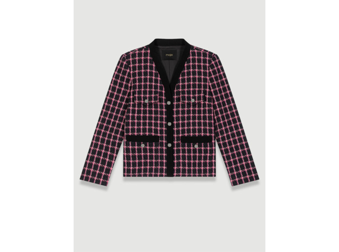 Cardigan à carreaux