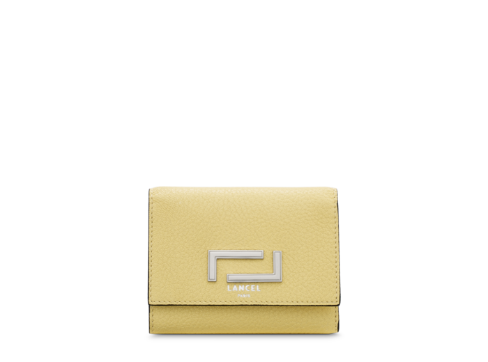 Pia de Lancel - Portefeuille compact medium rabat - Petit modèle - Cuir de chèvre grainé
