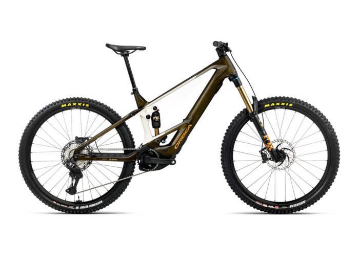VTT tout suspendu électrique WILD M-TEAM Caramel/Blanc Crème