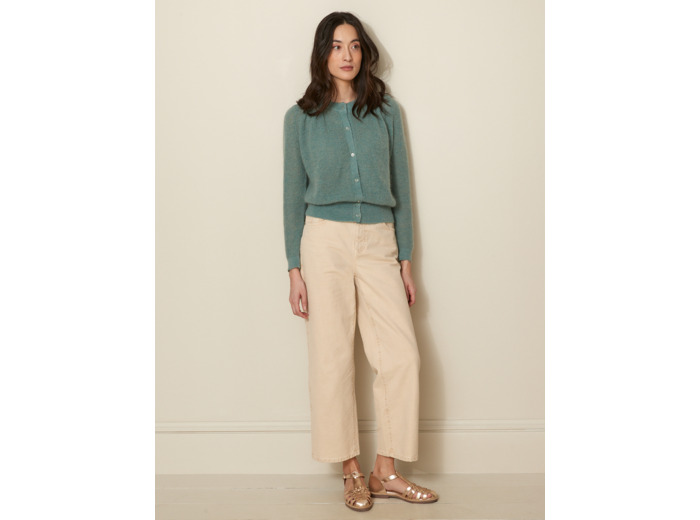 CARDIGAN MOHAIR PLISSE