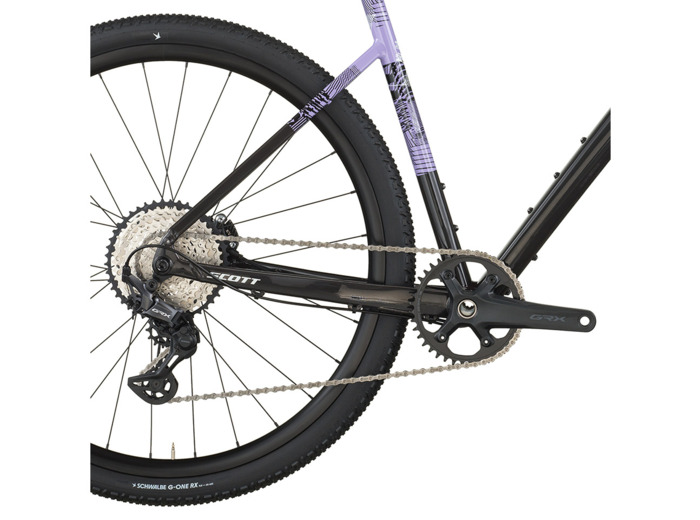 Vélo de gravel SPEEDSTER GRAVEL 10 Noir Carbone/Violet Tulipe