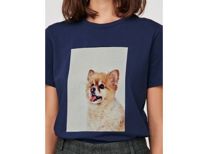 Tee-shirt avec impression "chien"