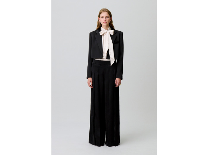 Pantalon large plissé