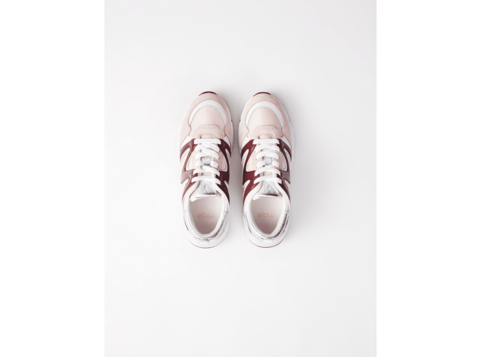 Sneakers W22 en mix matières