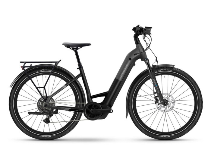 Vélo trekking électrique TREKKING 6.5 LOW Gris/Noir