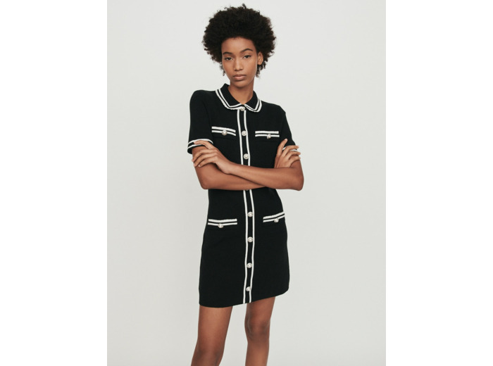 Robe droite détails bijoux