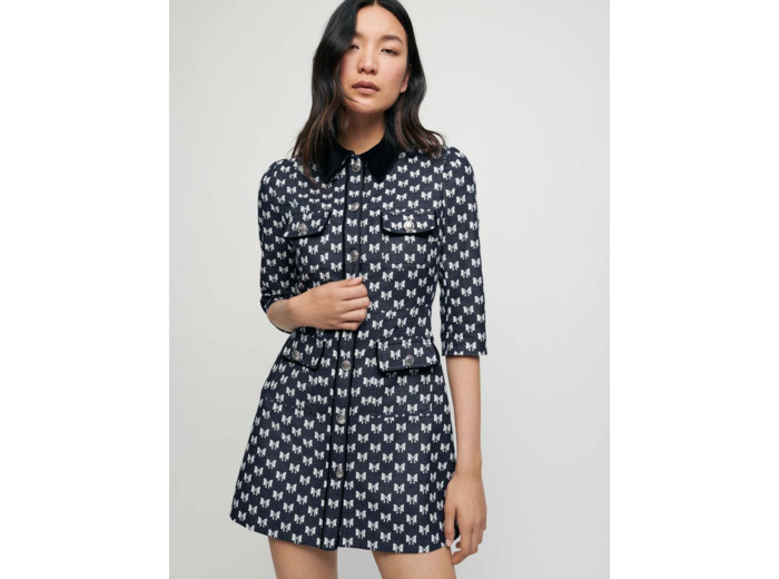 Robe en jacquard nœuds