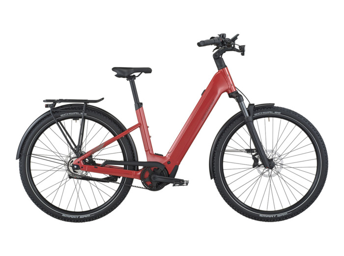 Vélo urbain/trekking électrique E-HORIZON SUV 20 BELT WAVE Rouge Métal