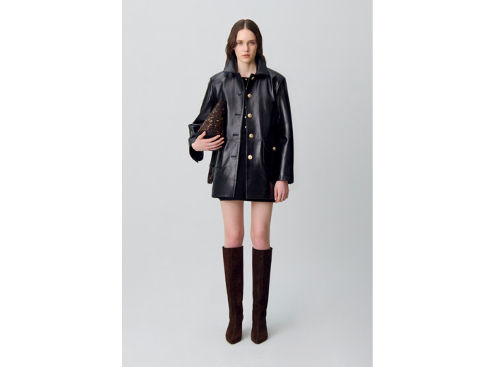 Veste large cuir